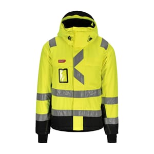 STRAKOFA SYNLIG PLUS LETTFORET JAKKE GUL/SORT