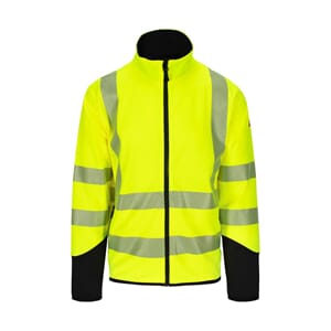 STRAKOFA SYNLIG PLUS FLEECEJAKKE GUL/SORT