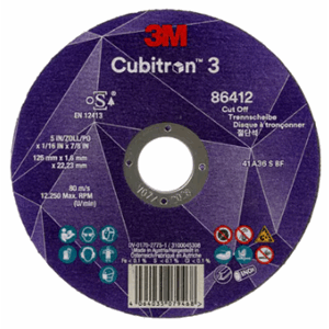 3M CUBITRON 3 KAPPSKIVE 125X1,0X22,23MM
