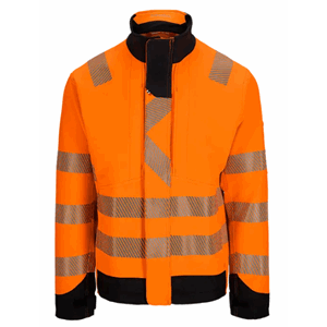 STRAKOFA DOVRE SYNLIG JAKKE KL.3 ORANSJ/SORT