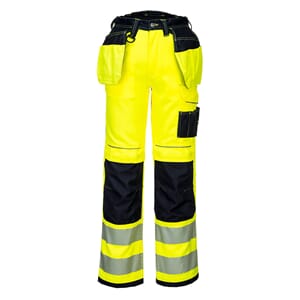 PORTWEST PW3 HI-VIS HÅNDVERKSBUKSE GUL/SORT