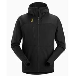 SNICKERS MAPPING FLEECEJAKKE MED HETTE SVART