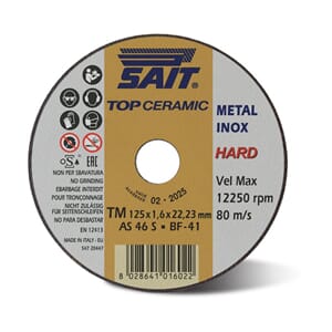 SAIT TM KAPPSKIVE KERAMISK METAL INOX 125X1,6 x22,3 AS46S