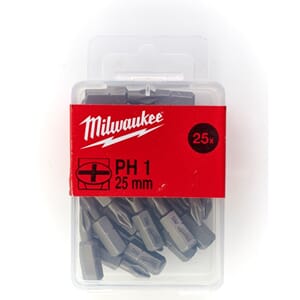MILWAUKEE BITS PH1 X 25MM P25