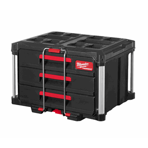 MILWAUKEE VERKTØYKASSE PACKOUT 3 SKUFFER 56X41X36CM
