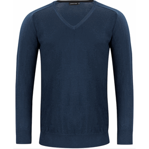 J.HARVEST&FROST MERINO V-NECK HERRE MARINE