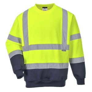 PORTWEST HI-VIS GENSER MED KONTRAST GUL/MARINE