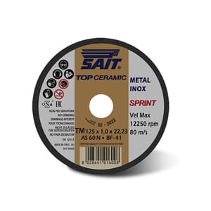SAIT TM KAPPSKIVE KERAMISK METAL INOX 125X1,0 x22,3 AS60N