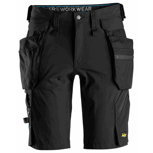 SNICKERS 6108 Shorts+ med avtakbare hylsterlommer SORT