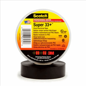 3M SUPER 33+ SORT ISOLASJONSTAPE
