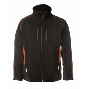 STRAKOFA WORKPLUS SOFTSHELLJAKKE SORT/ORANGE