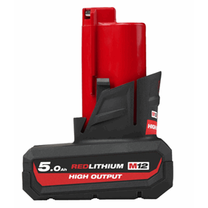 MILWAUKEE M12 BATTERI 5,0AH HIGH OUTPUT