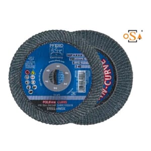 PFERD POLIFAN CURVE FLAPDISK 150X22,23 Z40 SG STEELOX