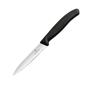 Victorinox - Grønnsakskniv 10 cm bølget svart