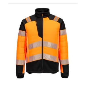 PORTWEST PW3 HI-VIS HYBRID BAFFELJAKKE ORANSJ/SVART