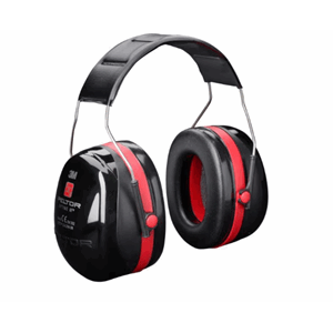3M PELTOR OPTIME ||| ØREKLOKKER HODEBØYLE 35DB SVART RØD