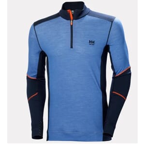 HELLY HANSEN LIFA MERINO HALF ZIP NAVY/STONE BLUE